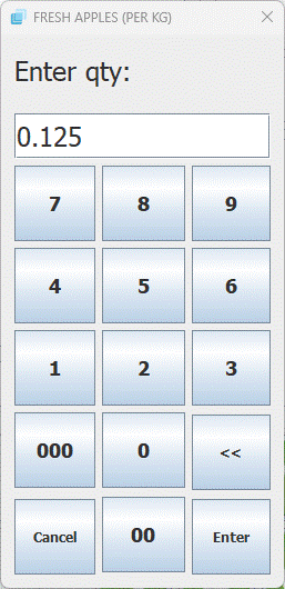 Wastage button