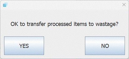 Wastage button